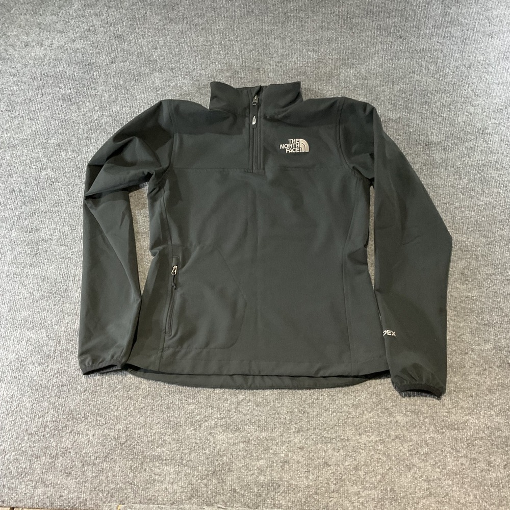 The North Face Apex Women XS Dark Gray Quarter Zip Softshell Jacket Pullover